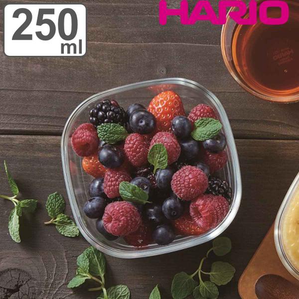 ハリオ 保存容器 250ml 耐熱ガラス製保存容器 角型 （ HARIO 耐熱ガラス ガラス 電子レ...