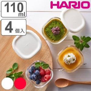 ハリオ 保存容器 110ml 耐熱ミニ角小鉢4個...の商品画像