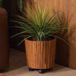 ウッドプランター キャスター付き ガーデニング 室内 天然木 木製