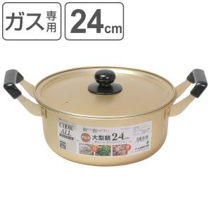 パール金属 両手鍋 36cm ガス火専用 アルミ大型鍋 クックオール