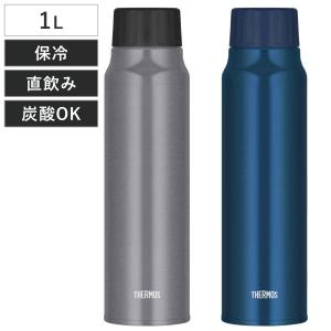 サーモス 水筒 1L 炭酸飲料ボトル 保冷 スクリュー FJK-1000 （ THERMOS 直飲み 炭酸 入れられる 炭酸OK 炭酸ボトル ）｜livingut