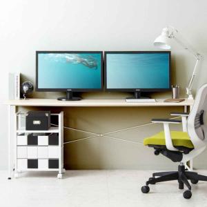 岩附 パソコンデスク 180cm幅 奥行45cm 省スペース ワイド デスク