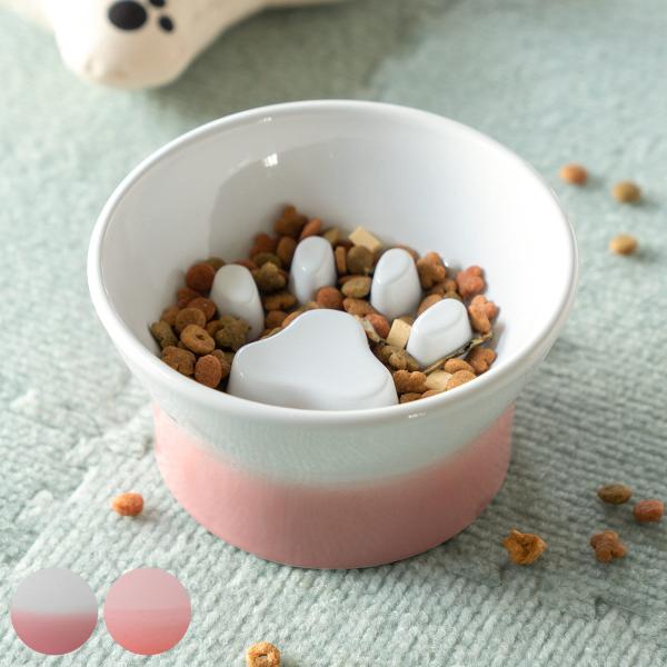 フードボウル アペティ 早食い防止 プレート 犬 猫 肉球 （ ペット 食器 陶器製 エサ皿 餌皿 ...