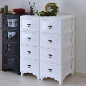 チェスト 3段 シャビーウッド アンティーク調 幅30cm （ サイド