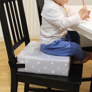 高さ調節クッション グレースター お食事クッション 高さ調節 子供 椅子 クッション （ 高さ調整クッション 子供用 3段階 ベルト付き ベビー キッズ 幼児 ）