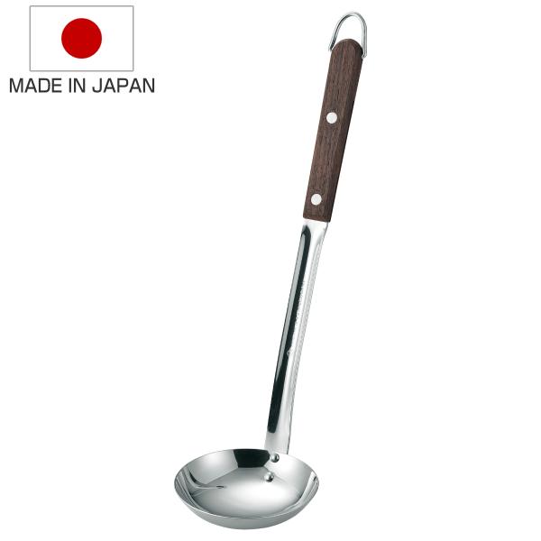 お玉 kinoe 80cc ステンレス製 日本製 （ 燕三条 レードル 穴無しお玉 木柄 キッチンツ...
