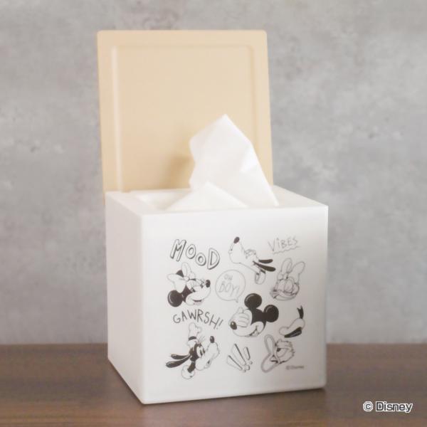 箱型ティッシュケース ミッキーマウス フタ付 日本製 （ ティッシュケース ふた付き ティッシュボッ...