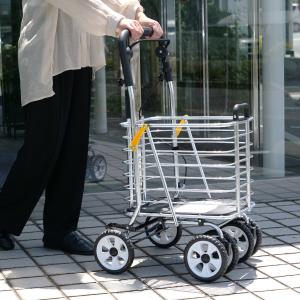 須恵廣工業 シルバーカー アルミワゴンM-II No.136 手押し車 老人用