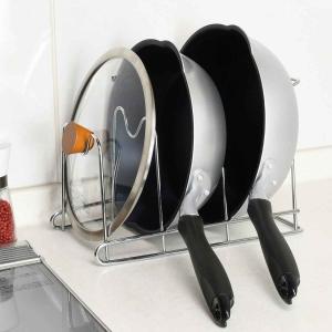 鍋スタンド 3段 BOW パンラック アイアンラック 鍋置き台 鍋スタンド 3段 BOW パンラック 鉄筋製 （ 鍋収納 アイアンラック 鍋