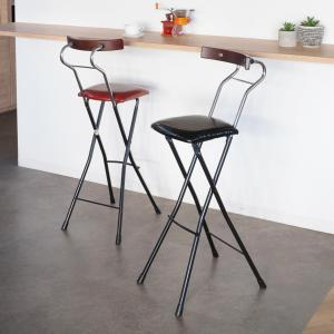 ルネセイコウ 折りたたみ椅子 同色4脚セット 座面高71cm ハイタイプ