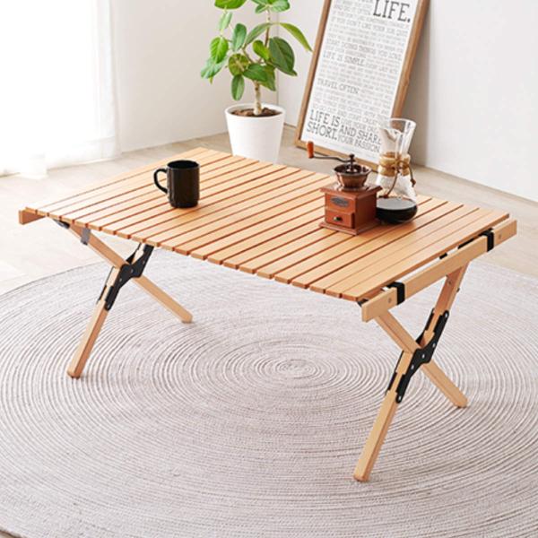テーブル アウトドア アウトドアテーブル 幅90cm （ 折り畳みテーブル フリーテーブル 木製 折...
