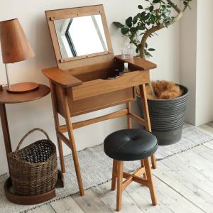 今枝商店 籐 ドレッサー 円型スツール付き 幅45cm （ ラタン スリム