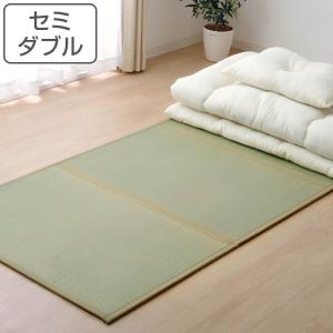 イケヒコ マットレス ダブル 三つ折り い草 置き畳 国産 『い草