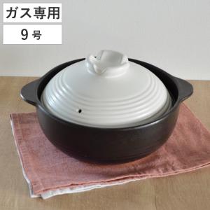HARIO（ハリオ） フタがガラスの土鍋 9号 ガス火専用 ガラス蓋付き