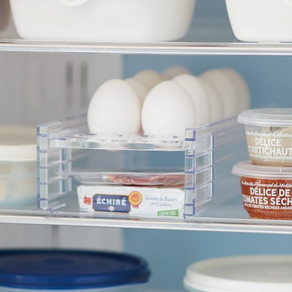 冷蔵庫収納 Egg Rack エッグラック （ 日本製 卵ケース たまごケース プラスチック 12個...