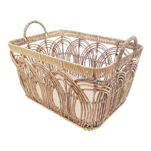 バスケット トーク ペタル 楕円 洗える （ カゴ かご 収納 フェイク