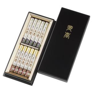 日本香堂 線香 贈答用 沈香永寿 塗箱短寸10入 進物 （ お線香 線香