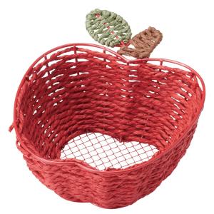バスケット フルーツバスケット リンゴ型 （ かご ペーパーバスケット