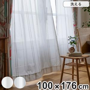 スミノエ レースカーテン ステッチライン 100×198cm 1枚入り シアー