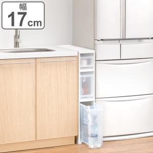 サンコープラスチック 隙間収納ボックス バンテスリム5段 幅18.2×奥45