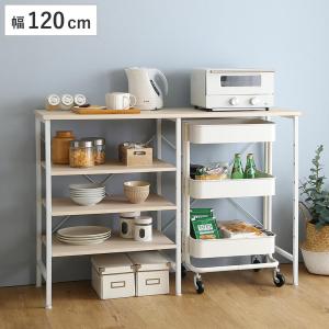 冷蔵庫ラック 木製 カントリー調 幅59cm （ キッチン収納 キッチン