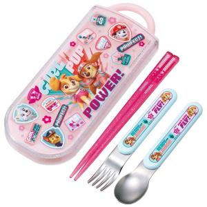 トリオセット 抗菌食洗対応トリオセット パウパトGIRL （ パウパトロール 食洗機対応 カトラリーセット お箸 AG 銀 抗菌 子供 日本製 ）