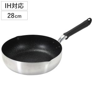 送料無料』 カーリングストーンフライパン ネオ 28cm［深型］ レッド