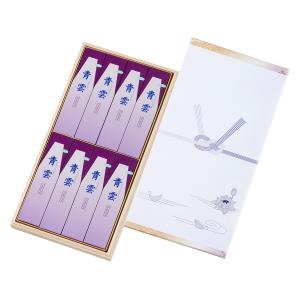 進物 線香 青雲バイオレット 進物型サック6入 包装品 贈答用 （ お