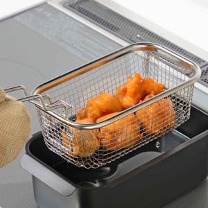 富士ホーロー フライヤーバスケット 角型天ぷら鍋専用 ステンレス製