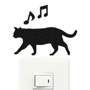 ウォールステッカー 猫 壁紙シール お散歩 CAT LIFE （ インテリアシール ウォールシール Wall story コンセント ）