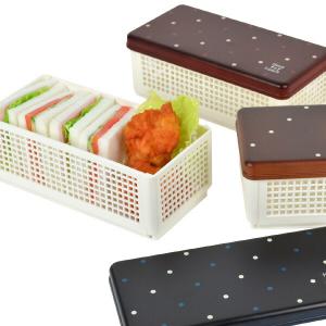 お弁当箱　サンドイッチケース　Have　a　Lunch　ドット　ランチベーカリー　折りたたみ式