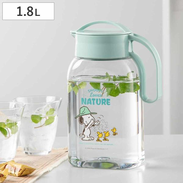 冷水筒 ピッチャー 1.8L 横置き 縦置き スヌーピー PEANUTS K-1282 プラスチック...