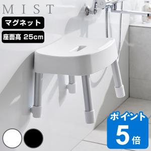 山崎実業 MIST マグネット風呂イス ミスト SH25 （ ミストシリーズ 風呂いす バスチェア 風呂椅子 座面高25cm ）｜livingut