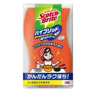 キッチンスポンジ　スコッチ・ブライト　ハイブリッド貼りあわせスポンジ （ 台所用スポンジ 食器用スポンジ こげ落とし ）｜livingut