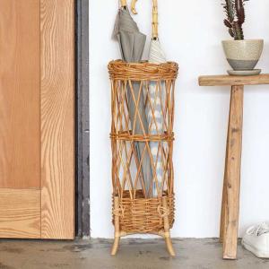 サンフラワーラタン ラタン傘立て P07HR ナチュラル W26×D26×H51 高級