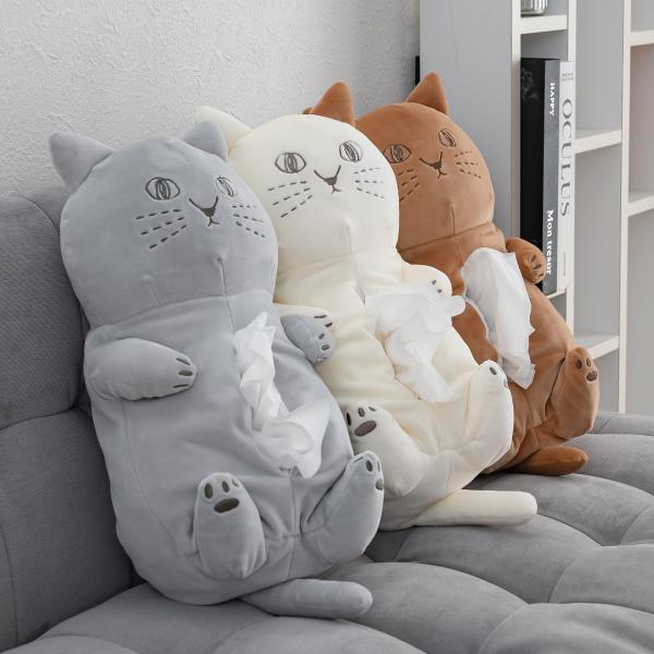 ティッシュケース にゃふにゃふ ネコ （ ティッシュカバー ティッシュボックス ティッシュ ケース ...