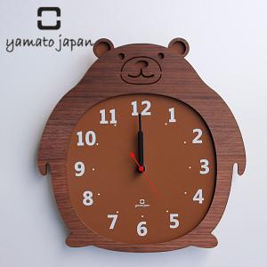掛け時計 木製 ヤマト工芸 yamato Clock Zoo クマ （ 壁掛け時計 かけ時計 時計 とけい クロック 雑貨 ウォールクロック 日本製 掛時計 ）｜livingut