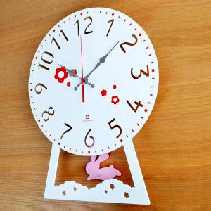 振り子時計 木製 ヤマト工芸 yamato CHILD clock うさぎ （ ）｜livingut
