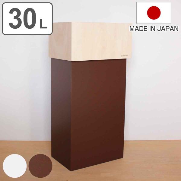 ゴミ箱 30L ヤマト工芸 W CUBE （ ごみ箱 30リットル おしゃれ ダブルキューブ 木目 ...