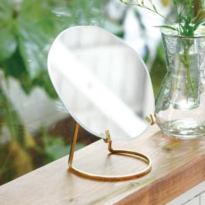 塩川光明堂 スタンドミラー 高さ49cm 卓上 日本製 （ 卓上ミラー