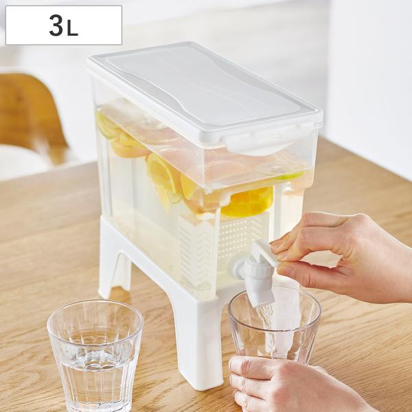 ドリンクサーバー スタンド付き 3L ソソギーナ プラスチック （ 冷蔵庫 蛇口 冷蔵 冷水筒 お茶...