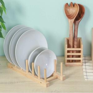 ディッシュラック 木製 ディッシュスタンド ボヌール （ Bonheur 天然木 お皿 皿 皿立て ラック 食器 シンク下 収納 ）