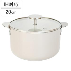 野田琺瑯（noda horo） ミモザ 両手鍋 深型 24cm ih 日本製 MIMOZA JM