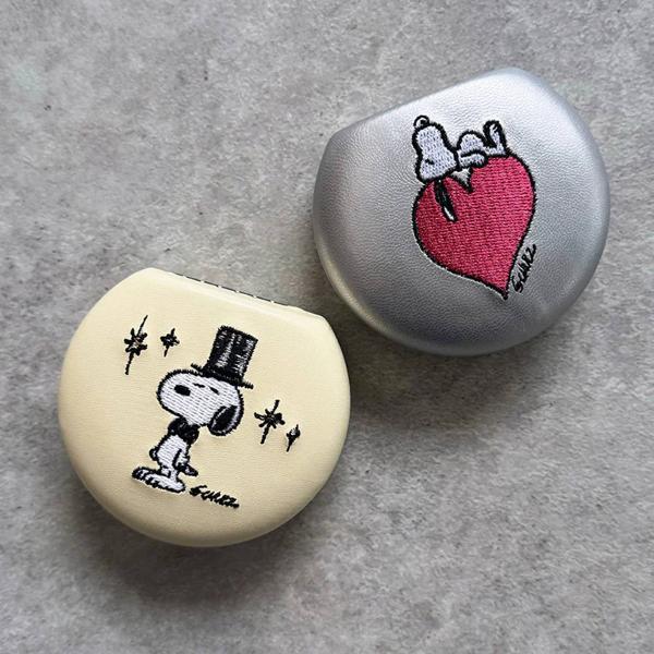 アクセサリーポーチ スヌーピー マルチケース ラウンド ハードケース （ 小物入れ SNOOPY 刺...