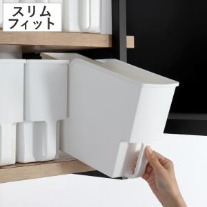 キッチン収納ケース 吊り戸棚ボックス スリムフィット 幅12.8cm （ スリム キッチンストッカー 取っ手付き 吊戸棚 ケース ボックス 吊戸棚ボックス ）｜リビングート ヤフー店
