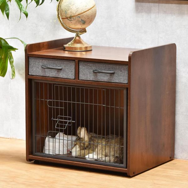 ペットケージ ドッグハウス グロリア 小型犬 木製 （ 幅62×奥行49.5×高さ63cm 犬 ドッ...