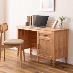 ハンドメイド　無垢デスク 机　引き出し付き(送料込み) デスク ワゴンセット 机 デスクワゴンセット 木製 無垢 引き出し