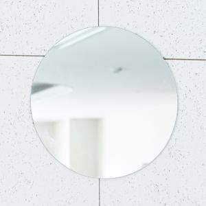 塩川光明堂 壁掛け 鏡 ウォールミラー ノンフレーム 円形 （ ミラー 丸