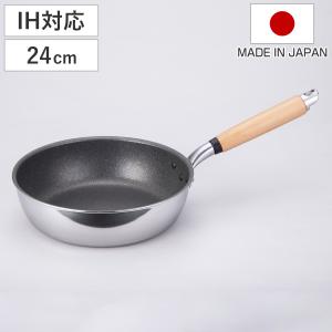 北陸アルミニウム フライパン 20cm IH対応 極 ふかみ 日本製 （ ガス火