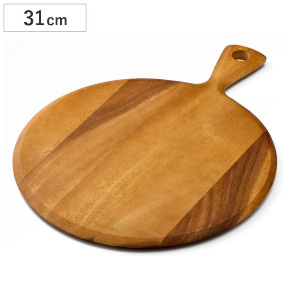 カッティングボード アカシア 丸 パドルボード L 奥行31cm （ 木製 ボード 丸型 ピザボード...
